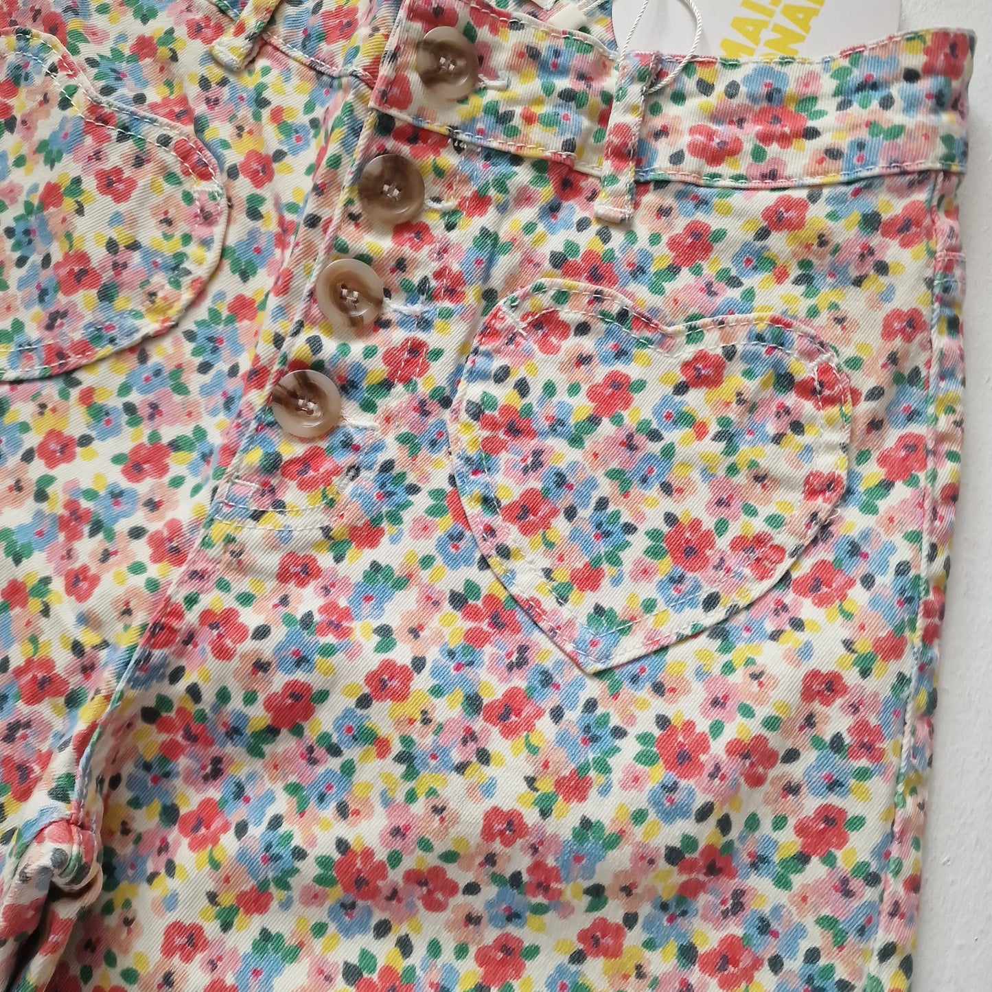 Jeans wide leg florais