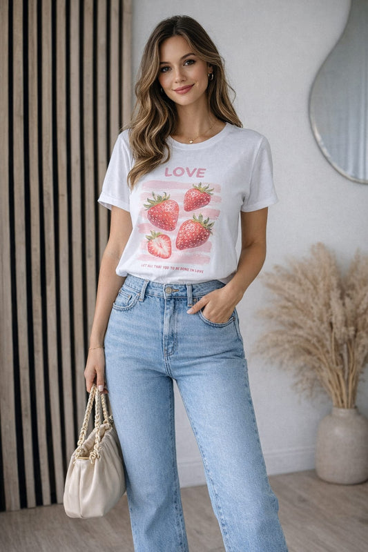 t-shirt morangos