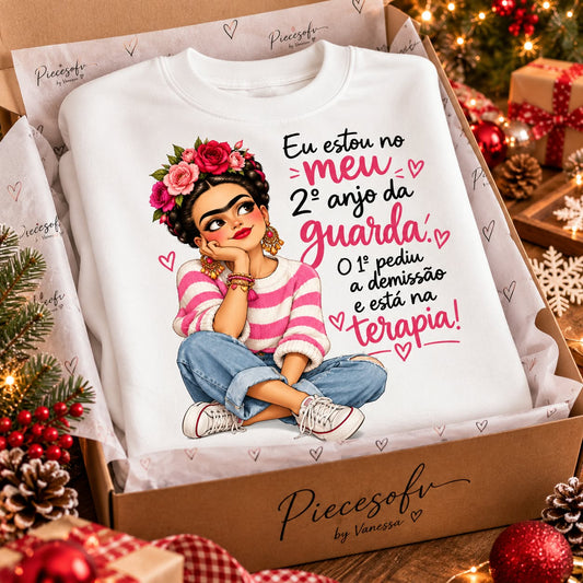 Sweatshirt Eu estou no meu segundo anjo da guarda