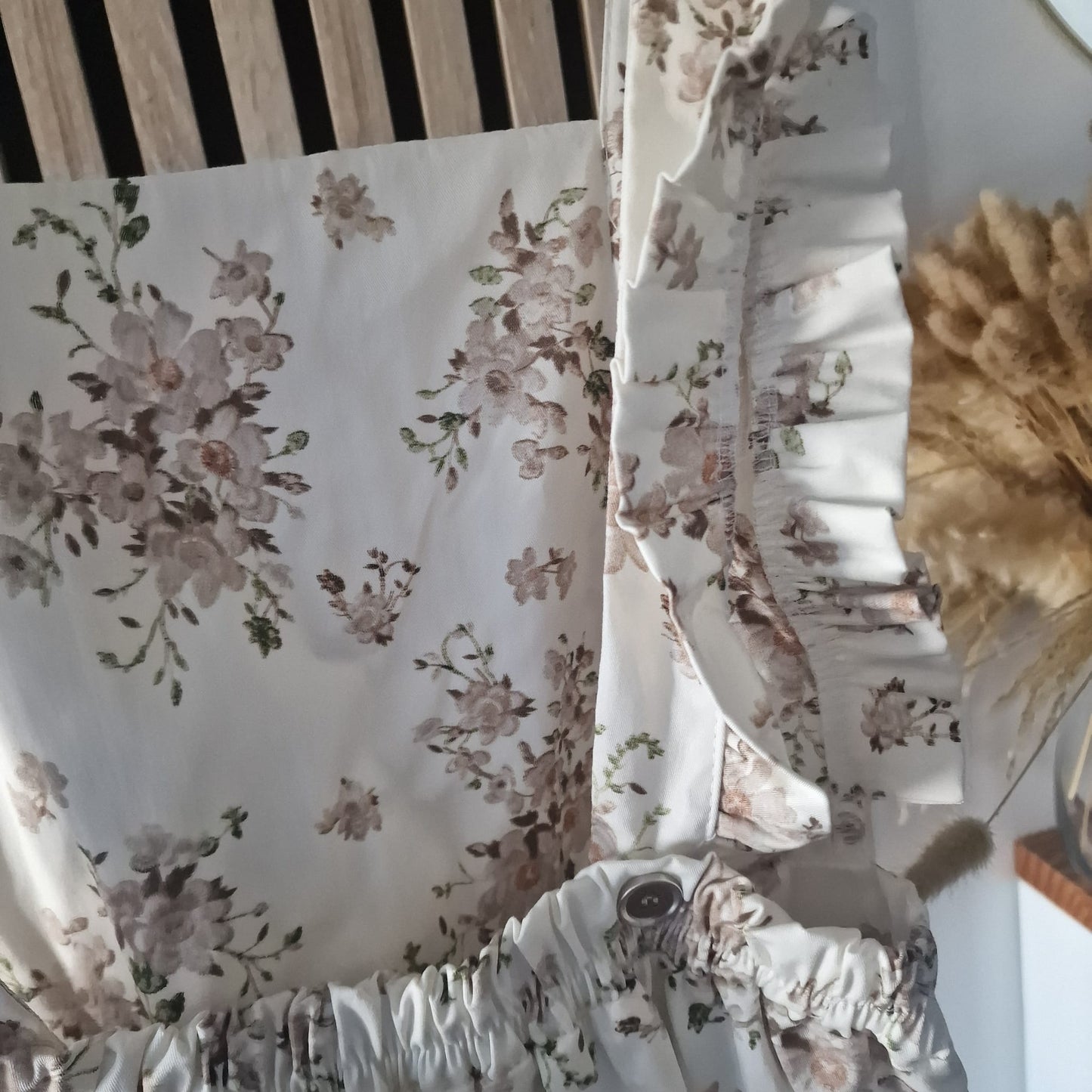 Macacao floral com folhos 4 cores