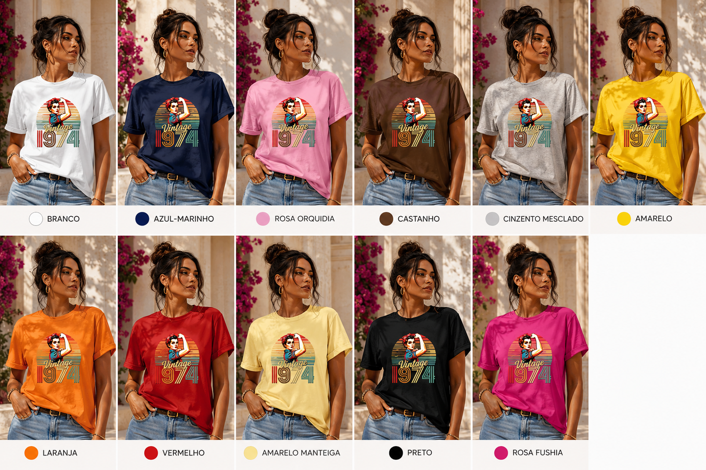 T-shirt personalizada Vintage – Personalizável com o Seu Ano