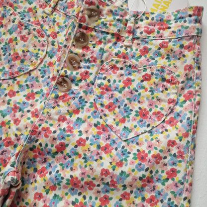 Jeans wide leg florais