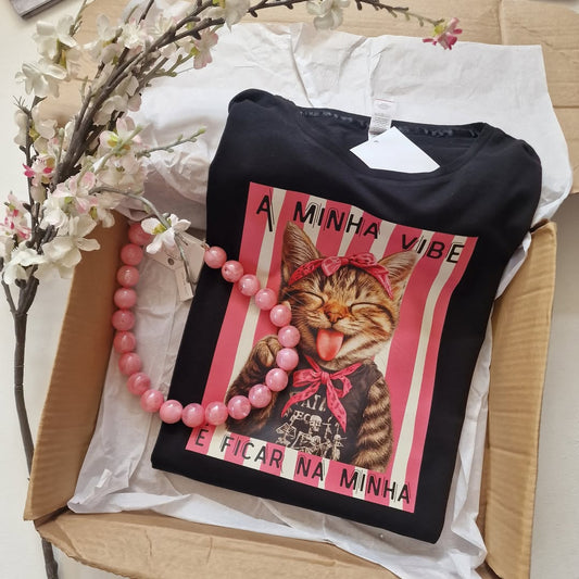 T-shirt personalizada A minha vibe é ficar na minha