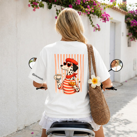 T-shirt personalizada Dálmata Café