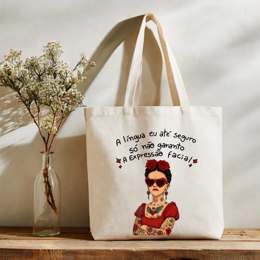 Tote bag A língua até seguro