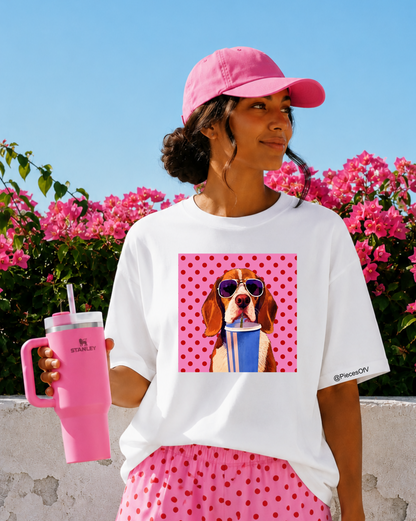 T-shirt personalizada Beagle Summer Vibes