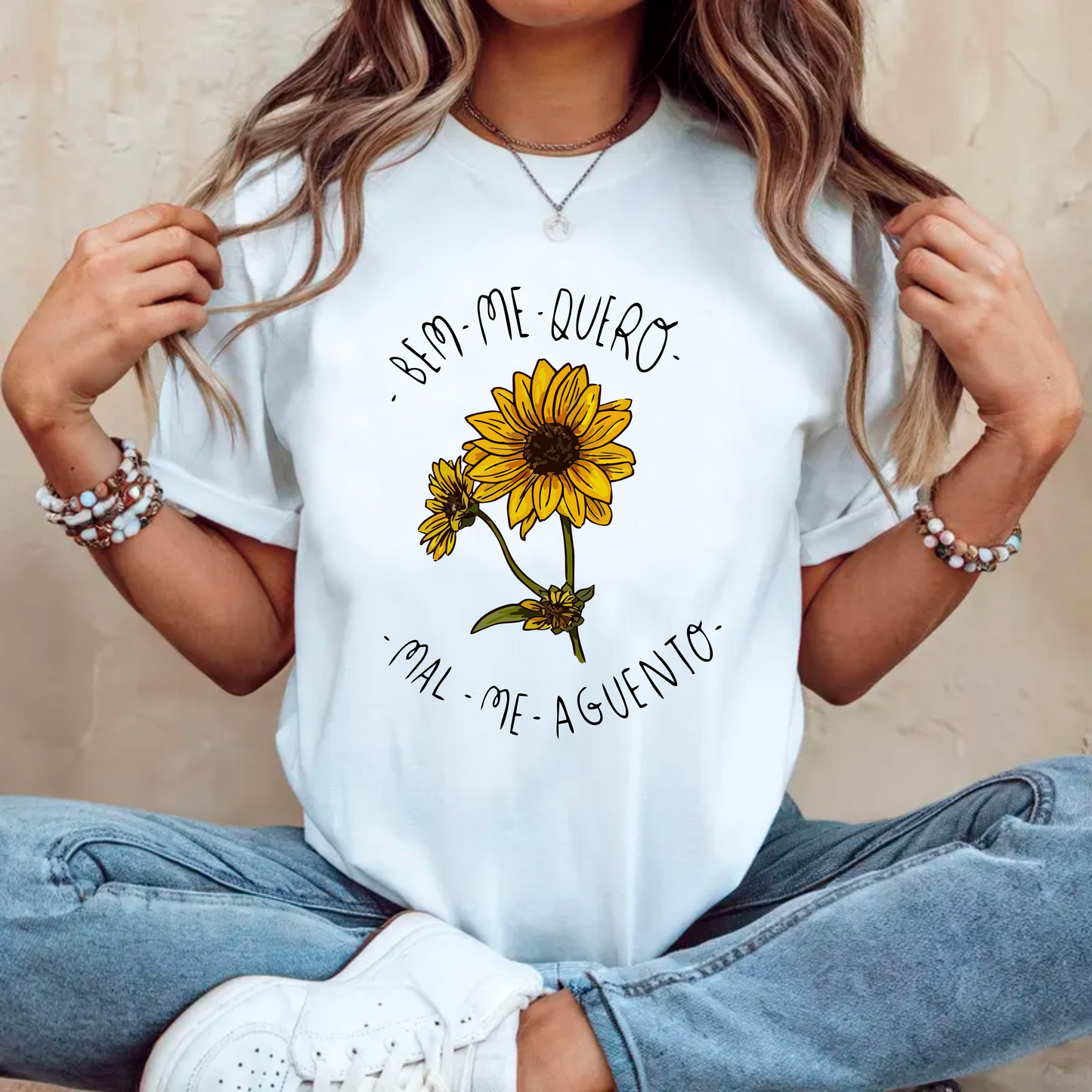 T-shirt personalizada Bem me quero mal me aguento