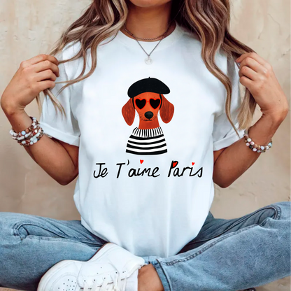 T-shirt personalizada Je T'aime Paris