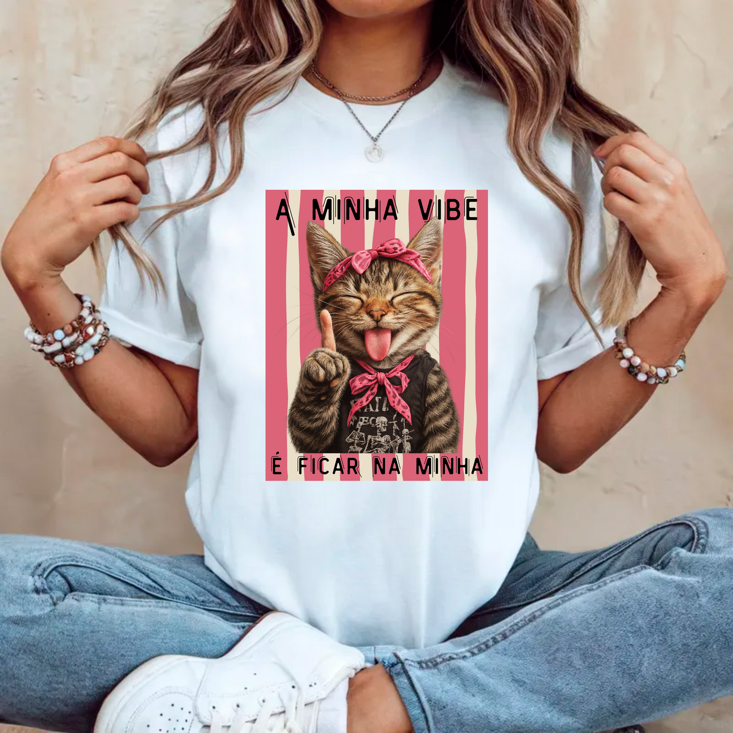 T-shirt personalizada A minha vibe é ficar na minha
