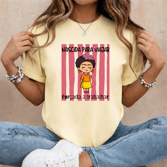 T-shirt personalizada Nascida para viajar