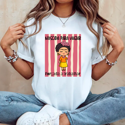 T-shirt personalizada Nascida para viajar