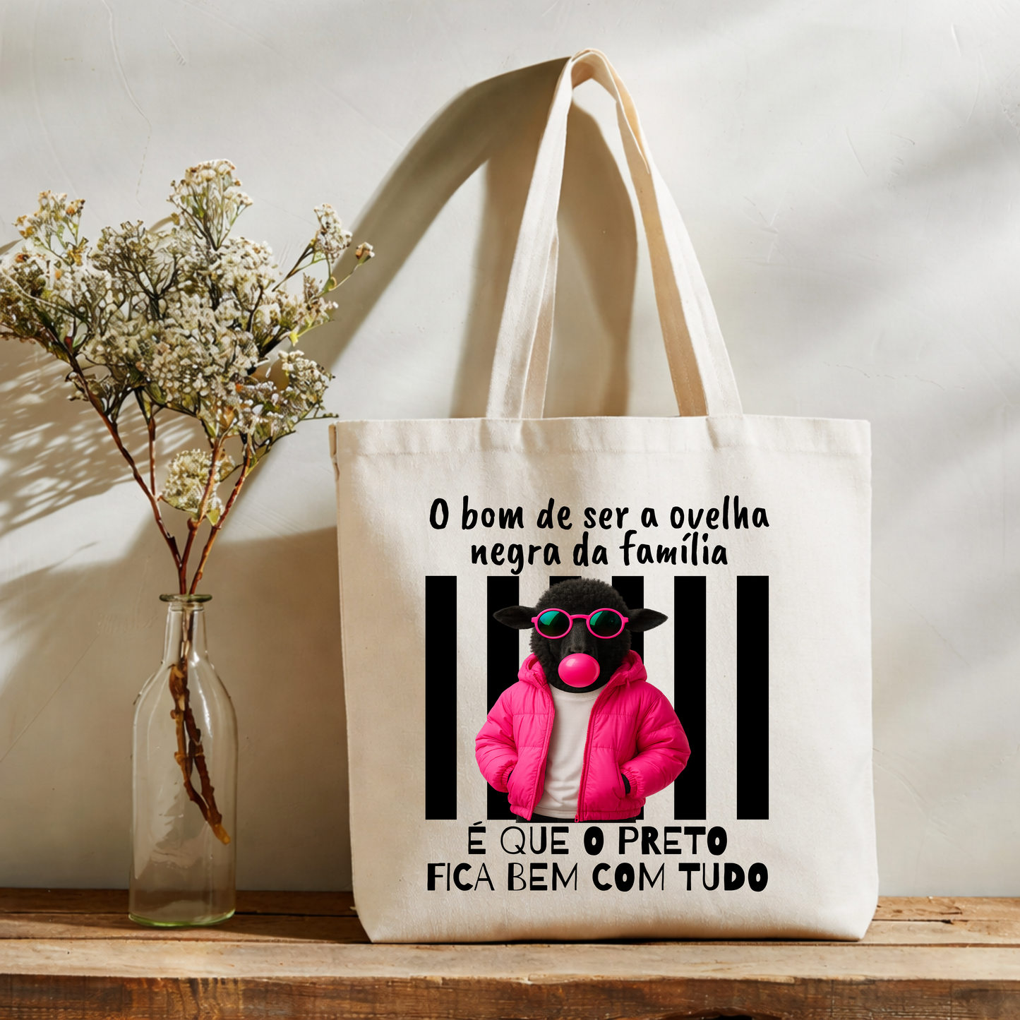 Tote bag O bom de ser ovelha negra