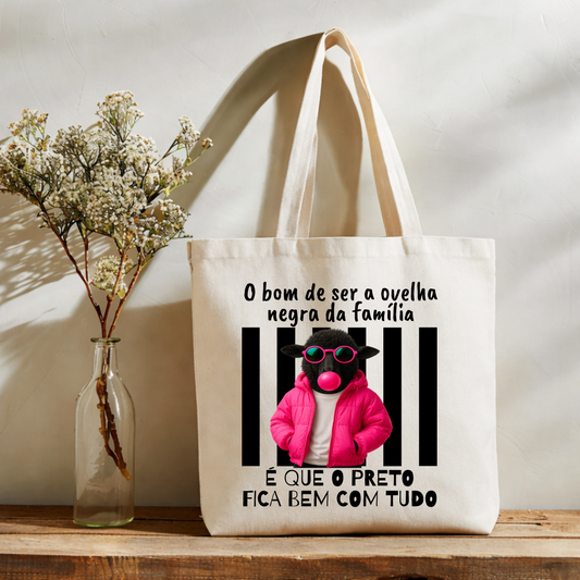Tote bag O bom de ser ovelha negra
