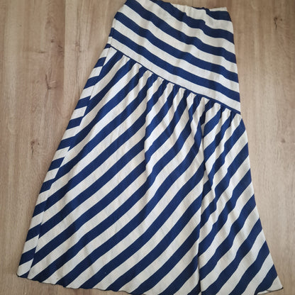 Saia  Riscas Azul & Branco