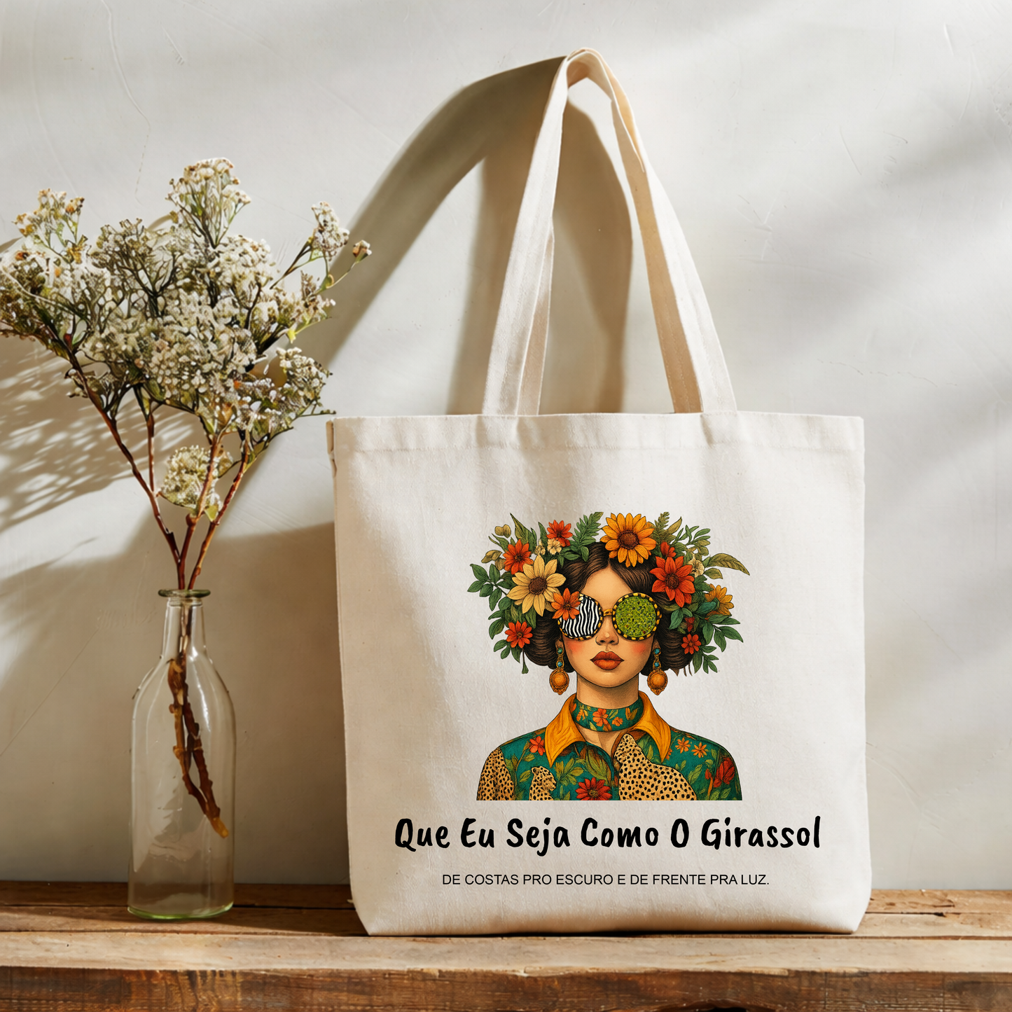 Tote bag Que eu seja com o girassol